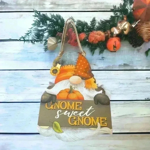 Gnome Decor - 6 piece fall gnome decor. Large gnome, wall sign, 4 placemats - Picture 11 of 11